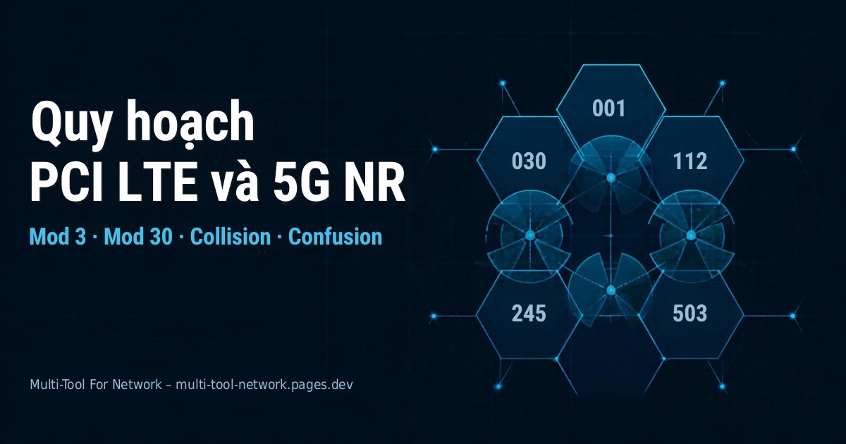 Quy hoạch PCI LTE và 5G NR: mod 3, mod 30, confusion